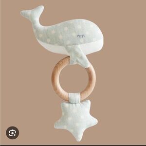 Alimrose Whale Wooden Teether/Rattle